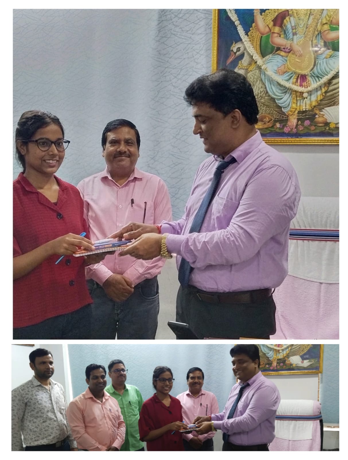 Felicitation of 1st Student taken admission in  our Newly open branch Civil Engg. 2025